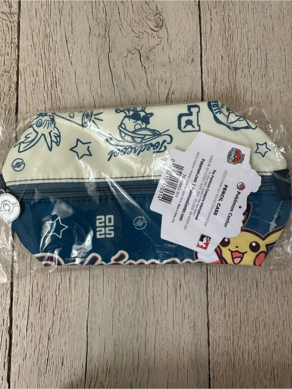 Kids Pencil Case and Double Deck Box Set - Blue & Cream